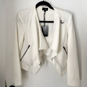 NWT White Fate Hip Crop Jacket w/ Michael Jackson V Back